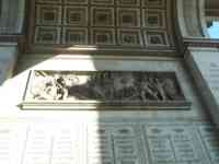 A wall of Arc de Triomphe