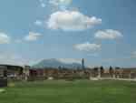 Mount Vesuvius over Pompei