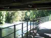 View from under the train bridge