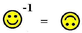 Happy Face to the power of -1 is upside-down Happy Face