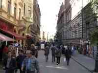 Shopping street with light foot traffic