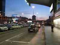 View of Warszawa by train station