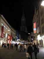 Shopping street at night