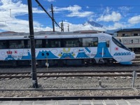 Decorated Fujikyu Railway cars