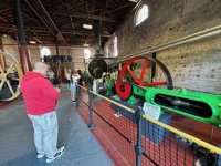 Alex viewing steam engine