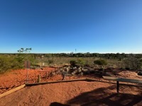 Wide view back to resort